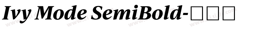 Ivy Mode SemiBold字体转换